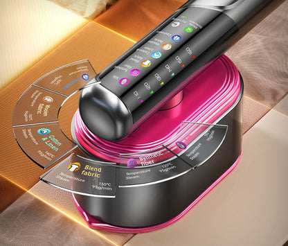 SteamFY Steamer Portabil Profesional – Aparat de Calcat cu Abur 2 in 1, Afisaj Digital, Putere 1200W